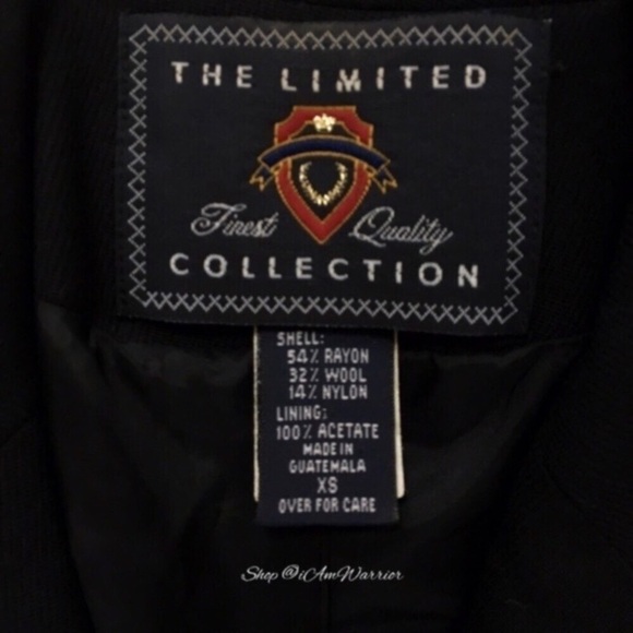 The Limited black tailored wool three button blazer *shop@iamwarrior - Picture 5 of 6